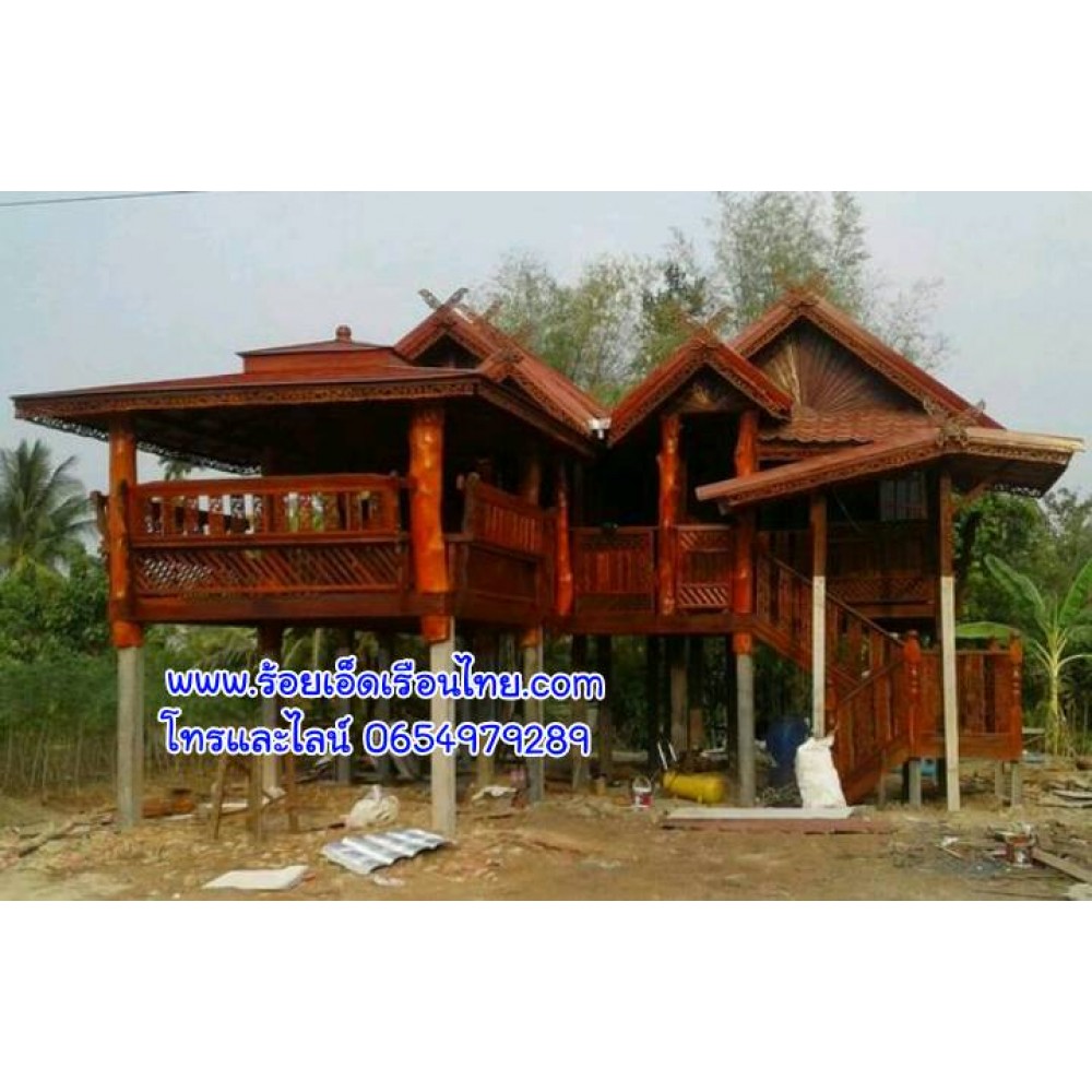 บ้านแฝดแบบที่6 ขนาด 7×7 สองห้องนอนไม้+ศาลาไม้ บ้านแฝดแบบที่6 ขนาด 7×7 สองห้องนอนไม้+ศาลาไม้
